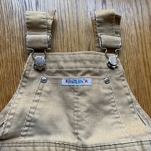 Vintage Health-Tex Tan Beige Corduroy Overalls